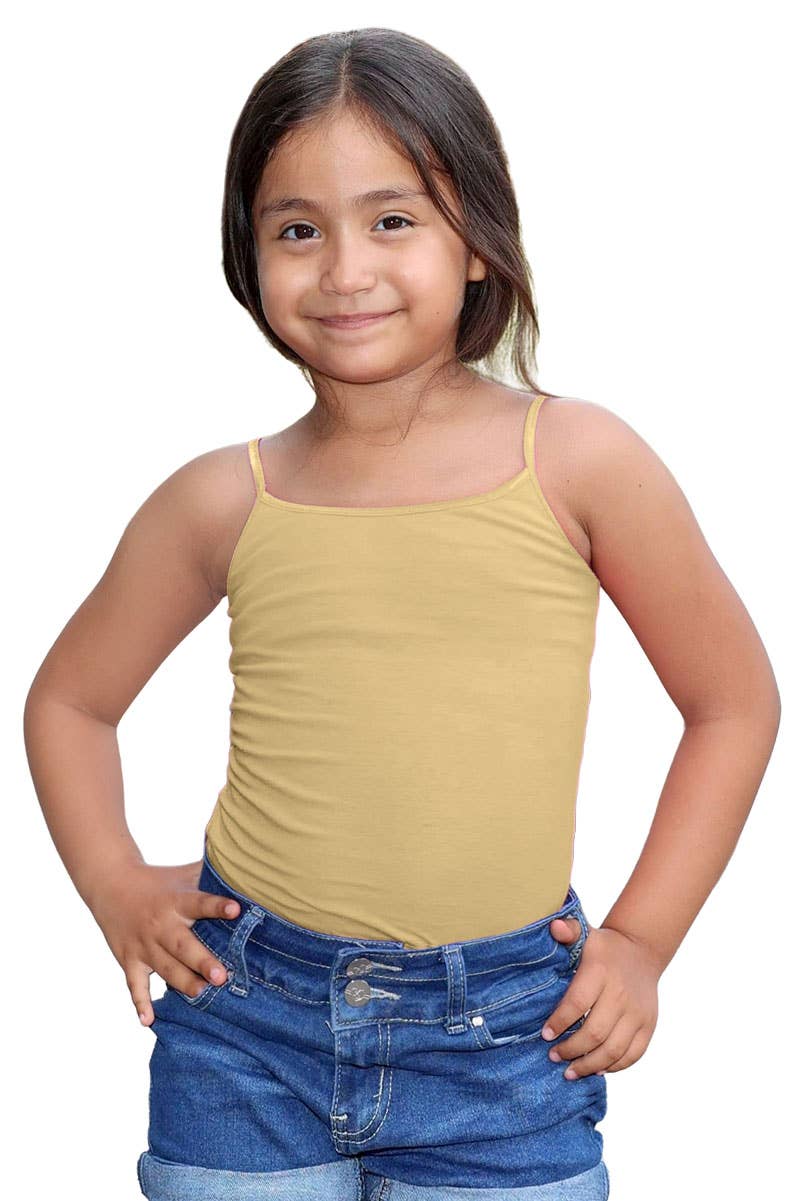 Cutie Patootie Clothing - Wholesale Tank Top - Kids - GKT-16058A Girl's Solid Cami Tank Soft Cotton Lycra11