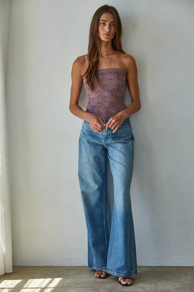 By Together - Vente Bustier – femme - S1241A | Top bandeau sans coutures en jacquard tricoté modal, nylon et spandex5