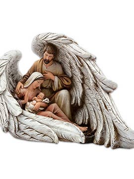 7,5" Hellig Familie Scene/Englevinger for engroshandel hos H.J. SHERMAN COMPANY, INC.