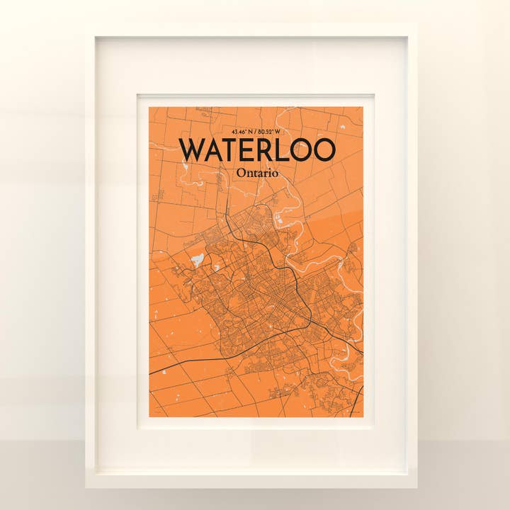 OurPoster.com - Wholesale Poster - Waterloo City Map Poster162