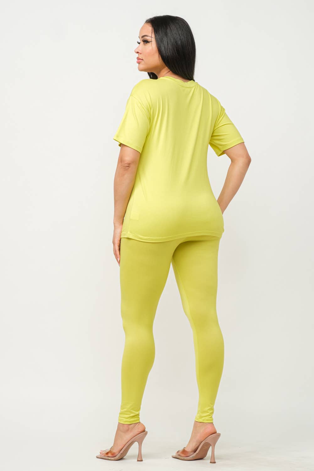 Julia by LoveJ - Wholesale Top & Pant Set (NOT Loungewear) - Women's - Plus Size Brushed Dty Round Neck Top Leggings Set8