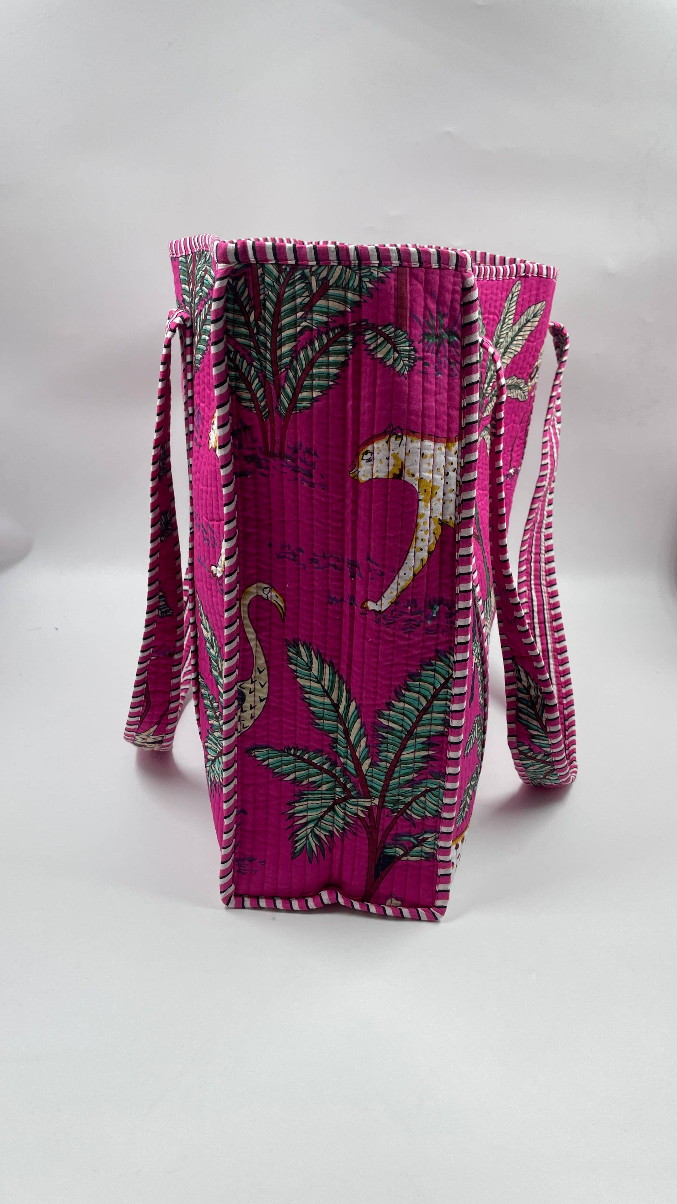 Funky Yak Ltd - Wholesale Tote Bag - Women's - 100% Cotton Kantha Quilted Boho Animal Reversible Tote Bag 1