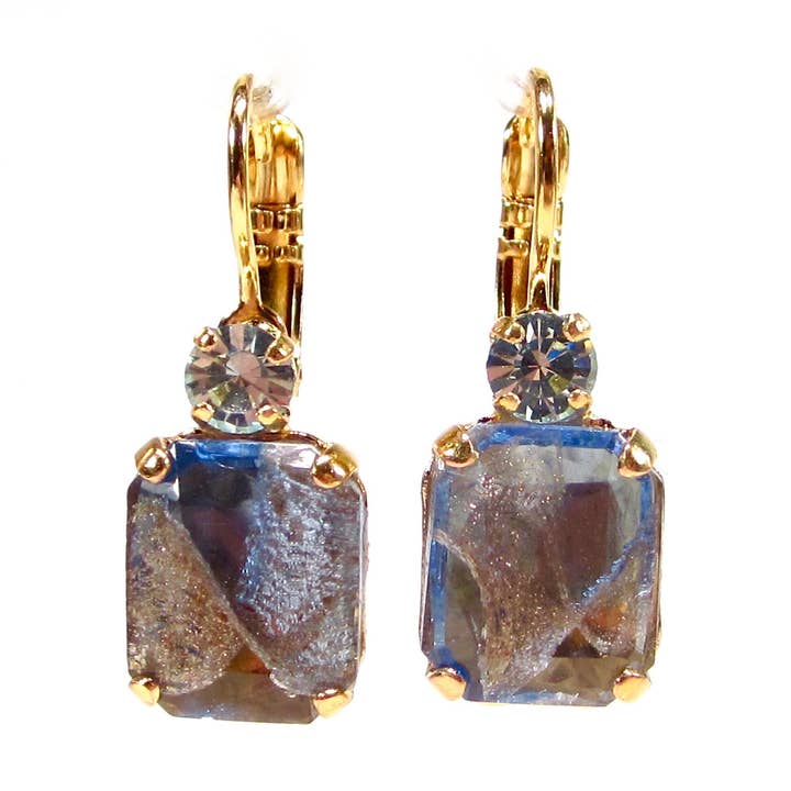 Guld Blå Øreringe Art Deco Sommer Ørehængere for engroshandel hos SoHo Schmuckmanufaktur