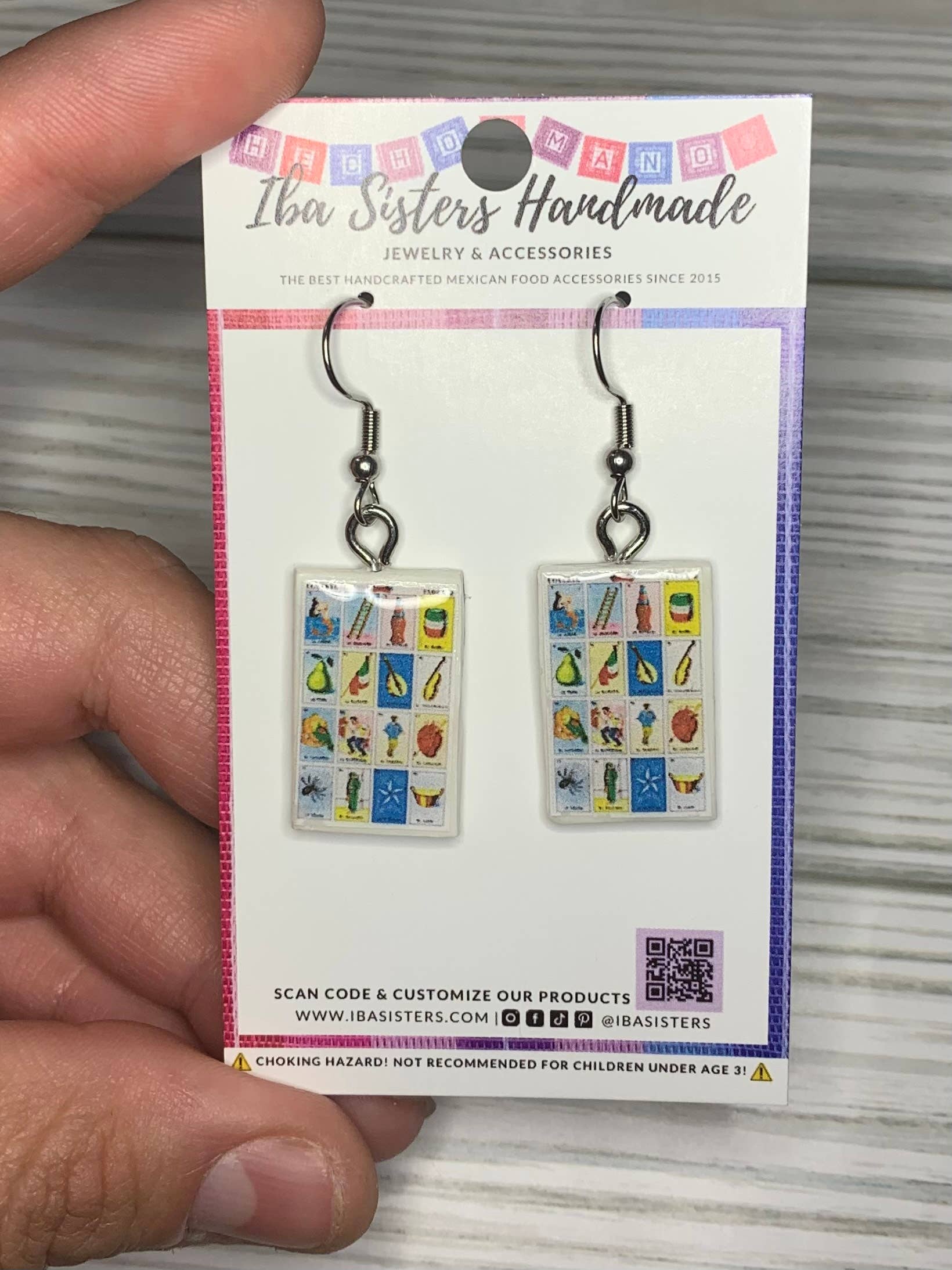 Iba Sisters - Wholesale Dangle Earrings - Loteria Dangle Earrings1