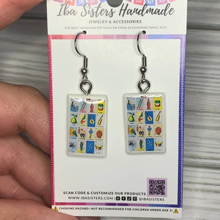 Iba Sisters - Wholesale Dangle Earrings - Loteria Dangle Earrings1