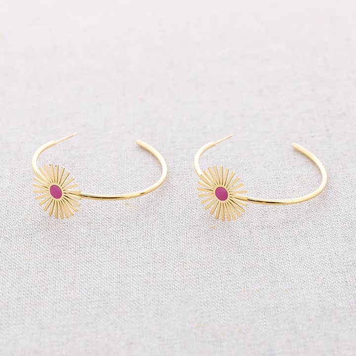 Sun Enamel Adjustable Steel Earrings for wholesale by Sonata