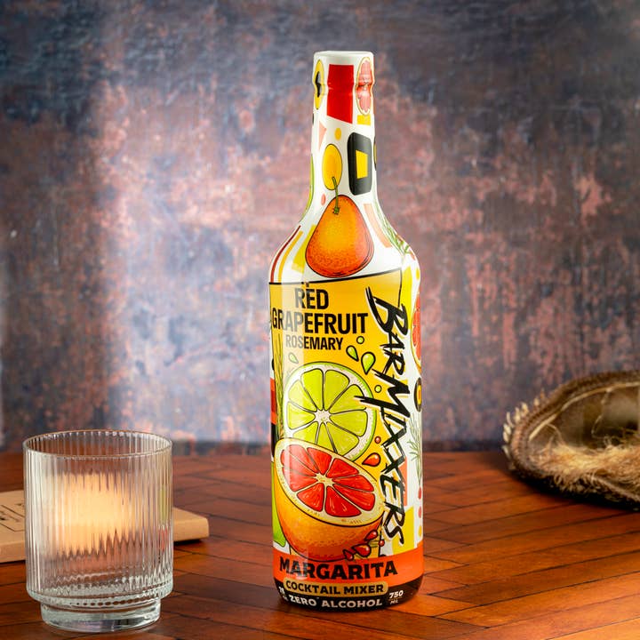 Red Grapefruit Rosemary Margarita Cocktail Mix. for wholesale by Bar Mixxers