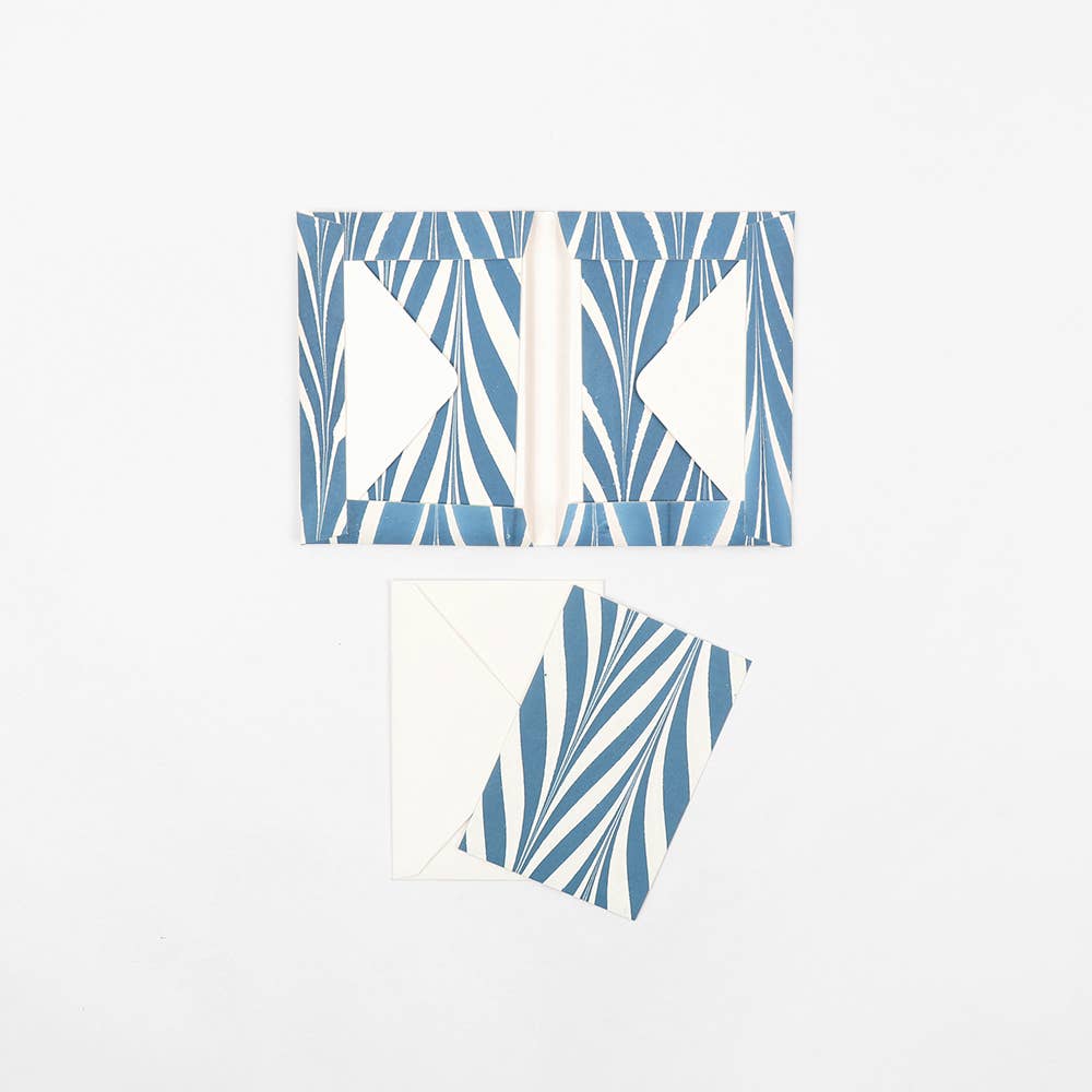 Craft Boat - Vendita all'ingrosso Biglietti di auguri generici - SET DI BIGLIETTI D'AUGURI MARMORIZZATI - BLUE BANYAN0