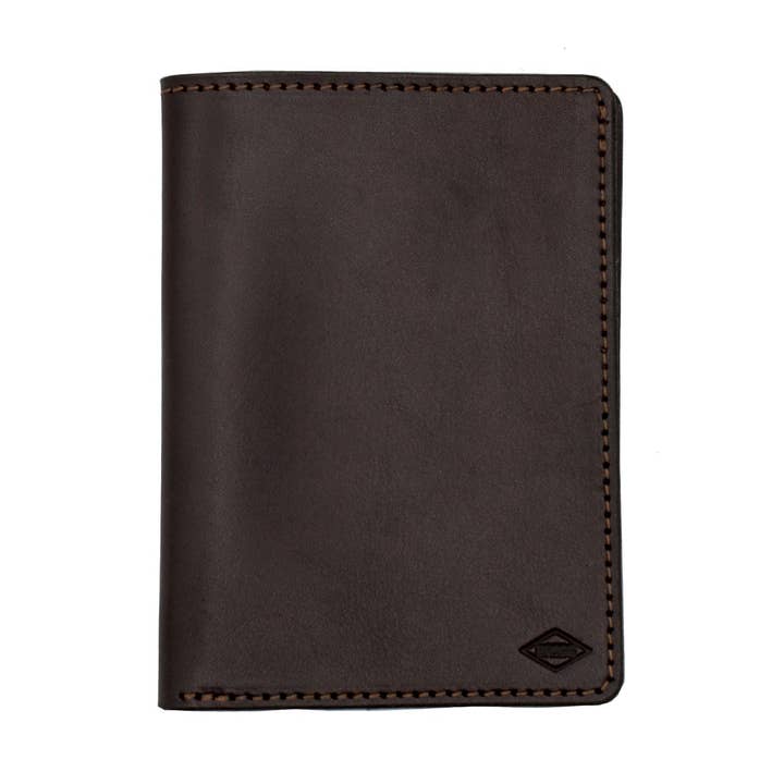 Passport Wallet - A4 Walnut for wholesale by Brigg Leather & Supply
