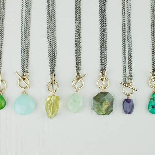 Collier long court pour la vente par Tumbleweed Shop and Studio LLC