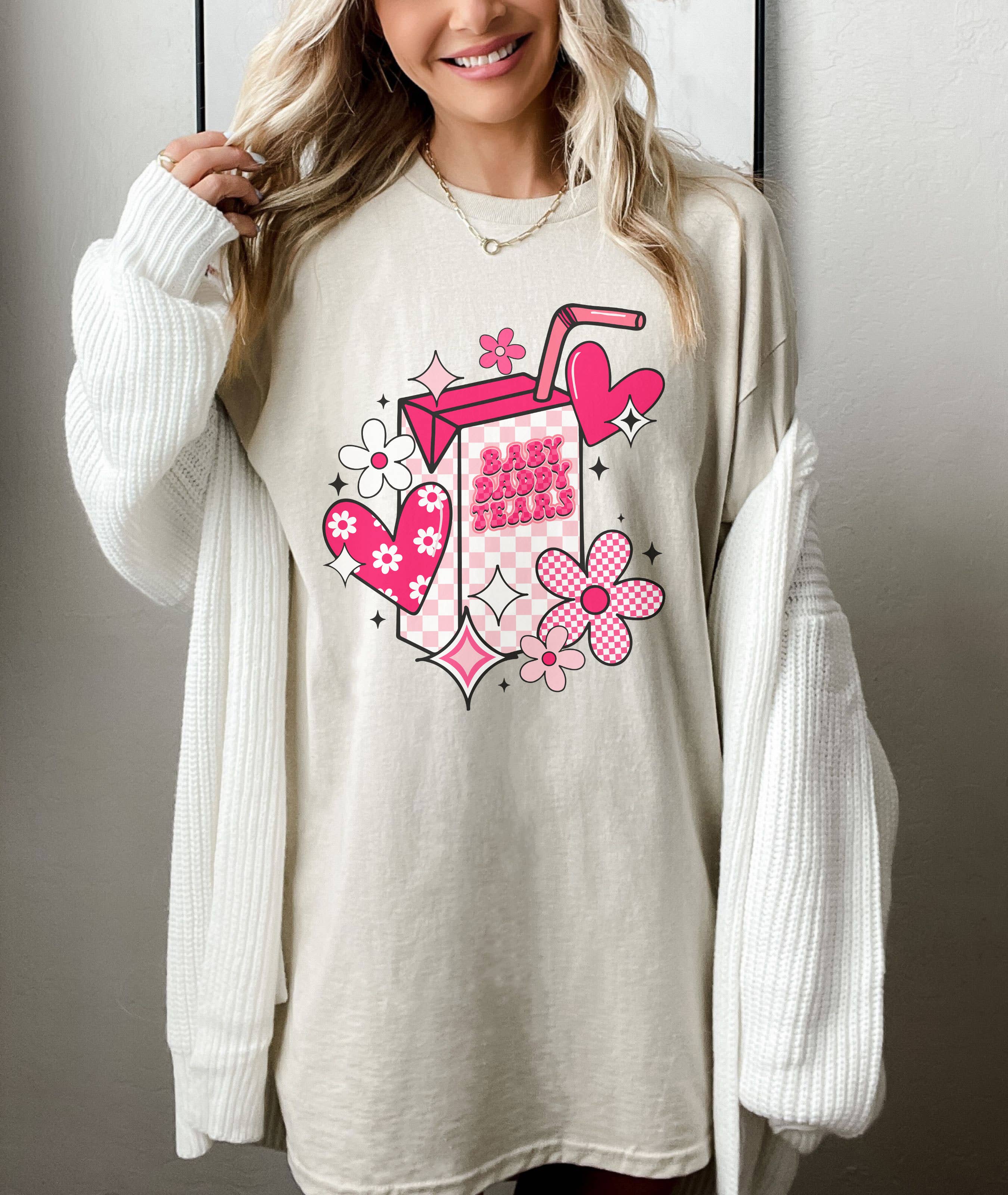 SONDO DESIGN LTD – wholesale Tunic – Women’s – Baby Daddy Tears Valentine Shirt, Valentines Tears Juice Box0