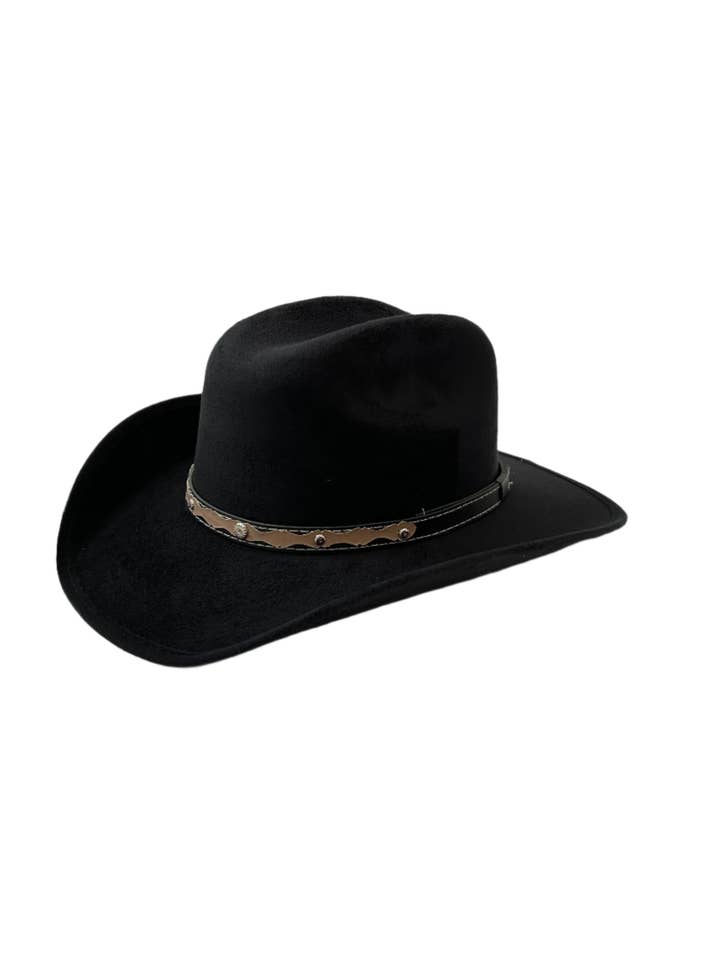 Kids Vegan Suede Austin Hat - Black for wholesale by Wilder and Soul Wholesale Hats