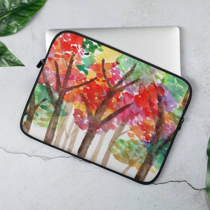 Housse d'ordinateur portable Arbres d'automne pour la vente par Jodi Reagan Designs