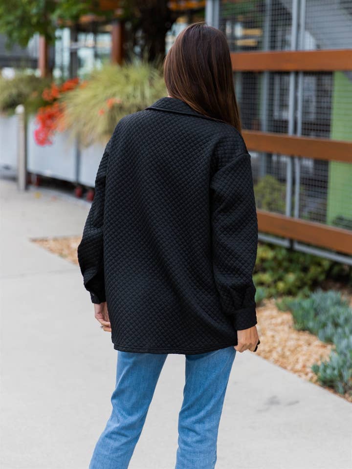 Tickled Teal - Wholesale Shirt Jacket/Shacket - Women's - Quilted Shacket11