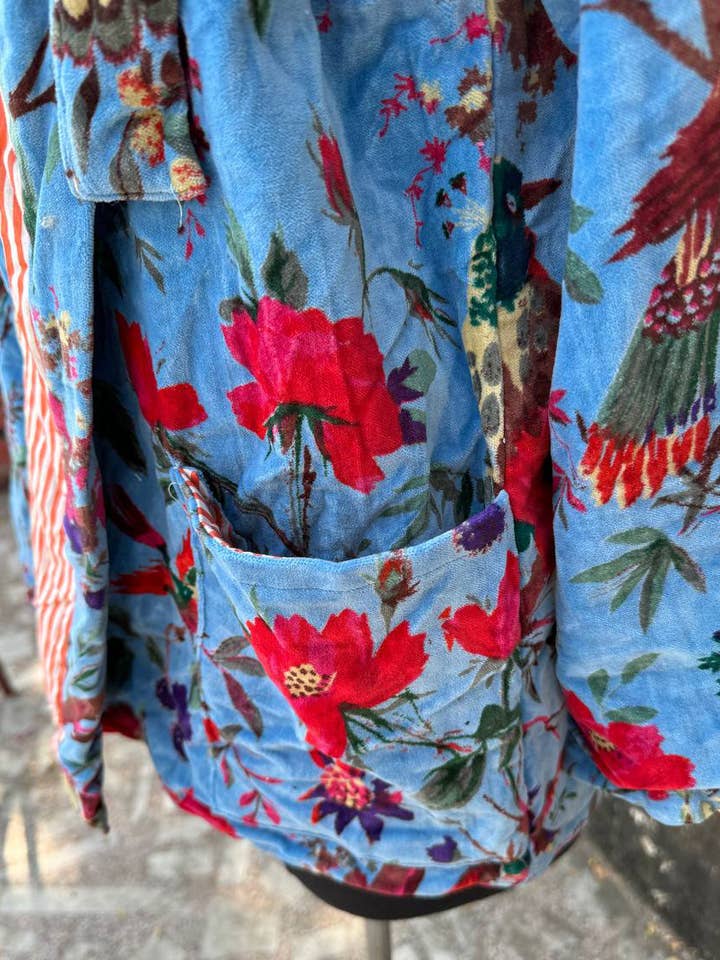 GYPSY STUDIO - Wholesale Jas - Dames - Vogelprint Jas Meisje Winterjas Dames Jassen Fluwelen Jas
