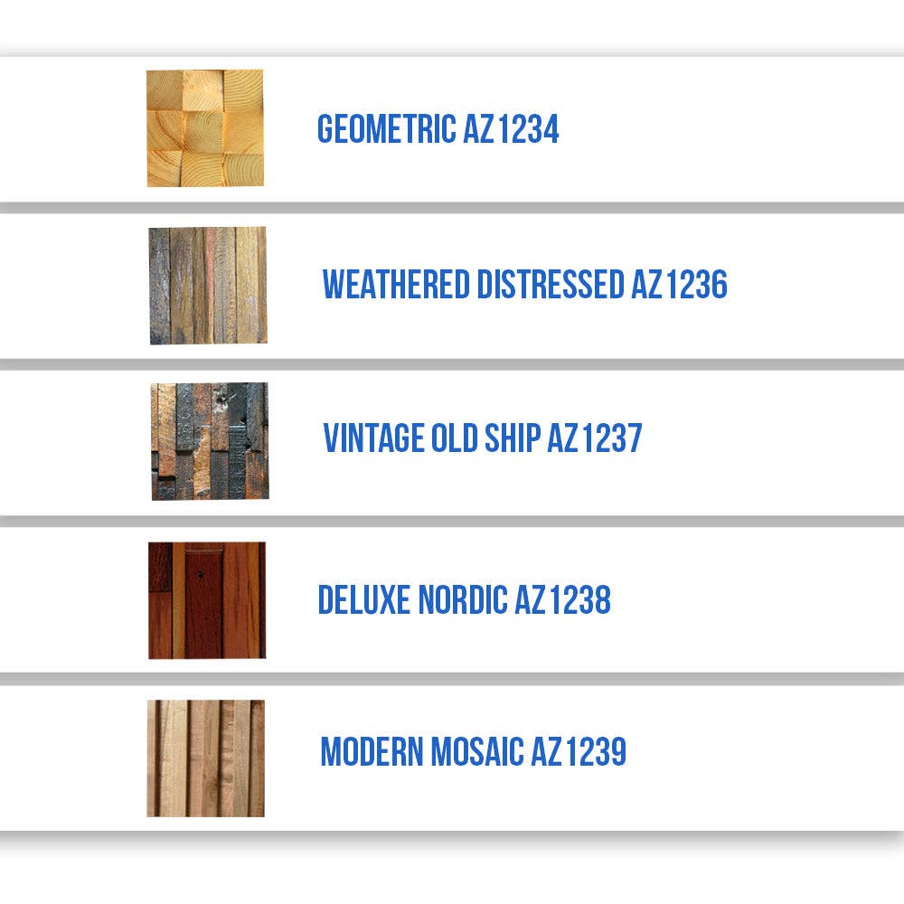 Arrow Zoom Limited – wholesale Dimensionell/3D-väggkonst – PROV (5 st) Träväggpanel 10 x 10 cm (4 x 4 tum)1