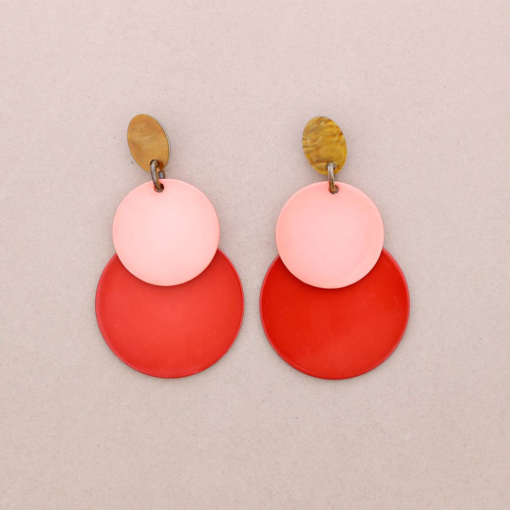 Sonata - Wholesale Hangende/ronde oorbellen - Eslabones oorbellen van hars0