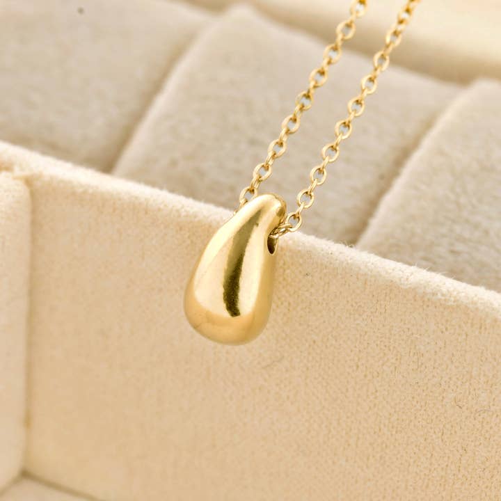 Blueyejewelry – wholesale Pendant/charm necklace – Tear Drop Pendant Necklace - Dainty Droplet Necklace7