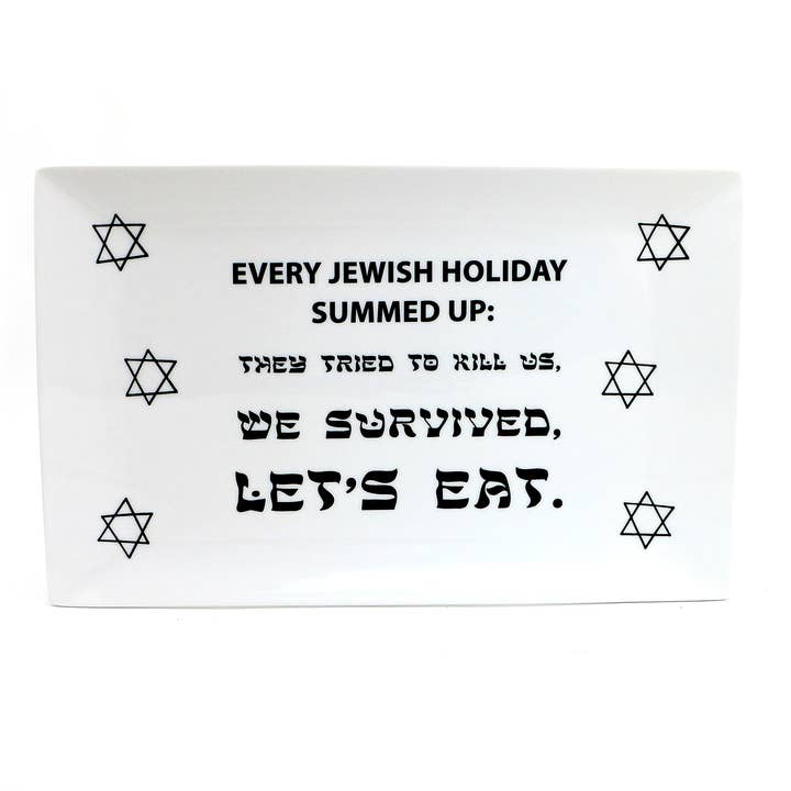 Lenny Mud - Wholesale Platter - Every Jewish Holiday Platter, Passover Celebration, Judaica