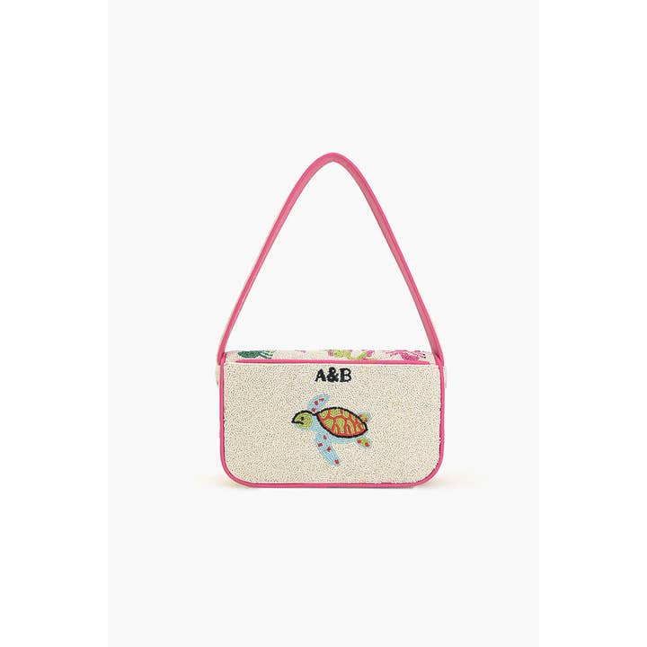 America & Beyond - Wholesale Shoulder Bag - Women's - Underwater Tales Beaded Shoulder Bag