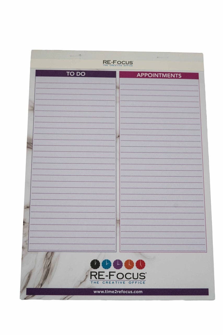 RE-FOCUS THE CREATIVE OFFICE - Vente Blocs-notes - RE-FOCUS THE CREATIVE OFFICE, Bloc-notes professionnel pour tâches et rendez-vous, Format légal, Lot de 12, 30 feuilles chacun9