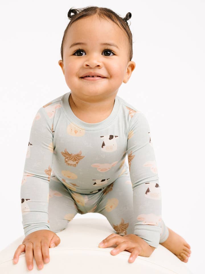 Little One Shop - Wholesale Top & Pant Set - Kids - Happy Farm Bamboo Set8