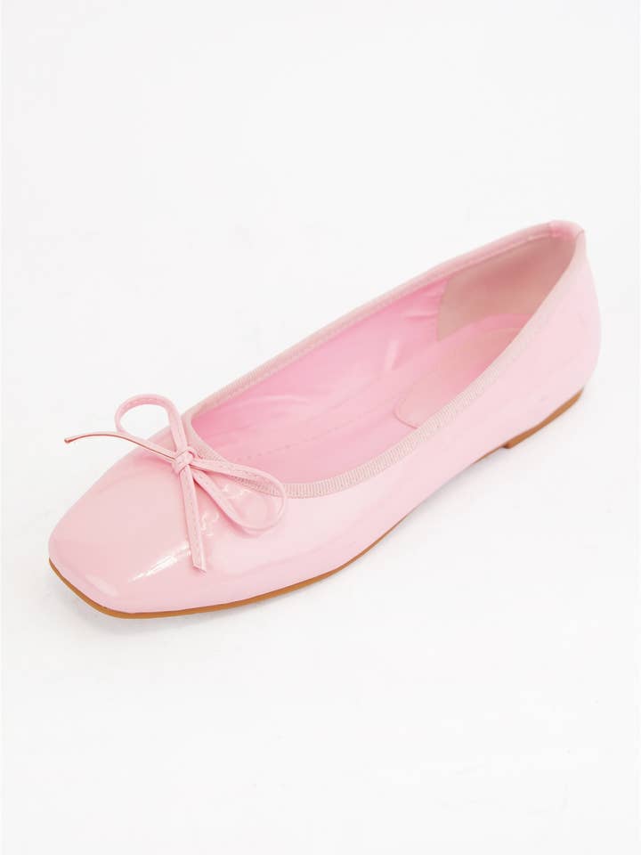 Oliccui - Wholesale Flats - Women's - BOW EMBELLISHED SEMI-SQUARE TOE BALLET FLAT15