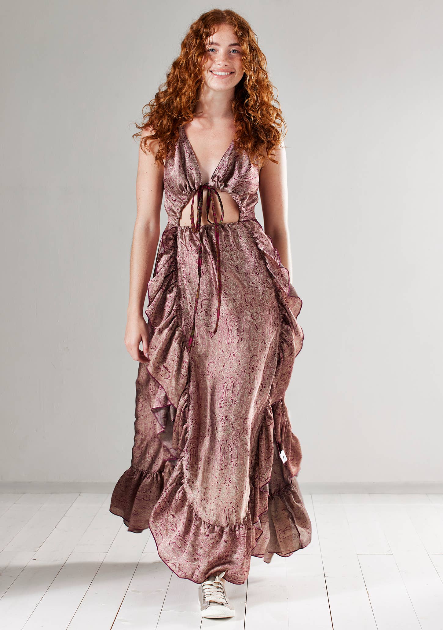 Namaste – wholesale Dress – Women's – Recycled Sari Halter Dress0