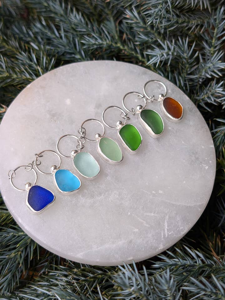 Simple Sea Glass Necklace for wholesale by One Cat To Many