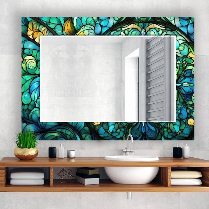 Miroir mural en verre trempé teinté pour la vente par MyPhotostation
