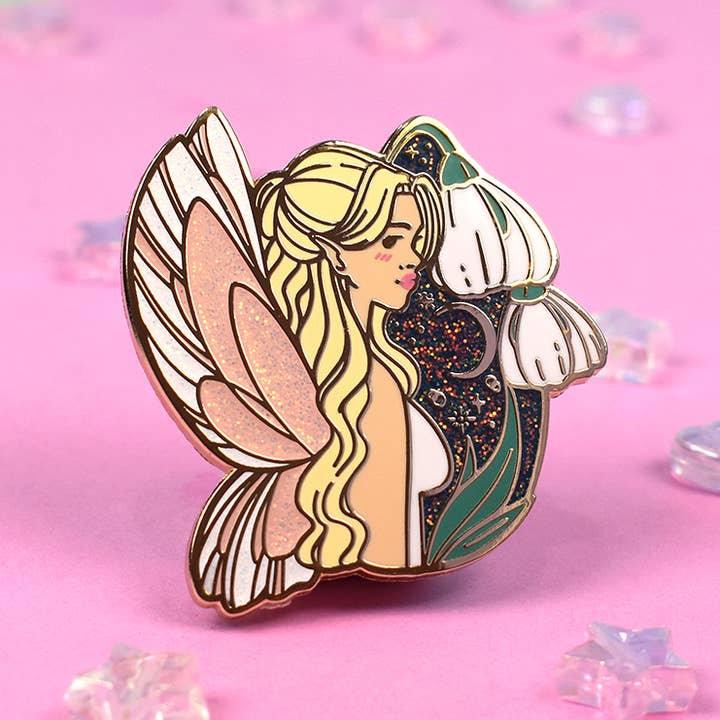 Winter Fairy Enamel Pin for wholesale by The Moonborn
