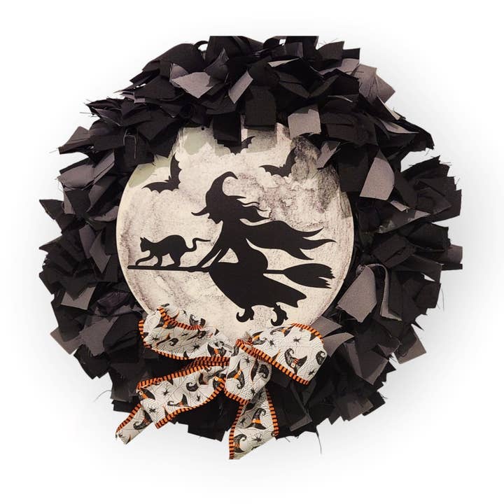 Halloween Witch Wreath for wholesale by Carolina Coast Home and Body