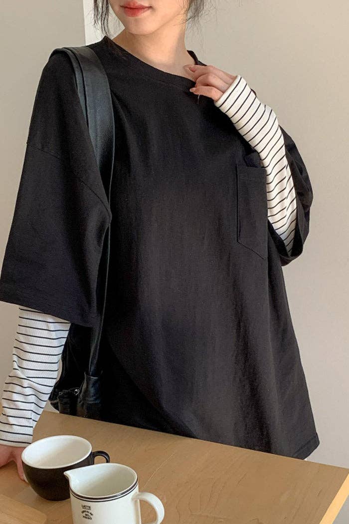 Little Light - Wholesale T-Shirt - Women's - Everyday Ease Pocket 100%soft Cotton Tee Made in Korea22