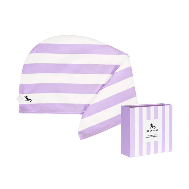 Dock & Bay UK – wholesale Hair towel/wrap – Dock & Bay Hair Wraps - Lombok Lilac (New Box)1