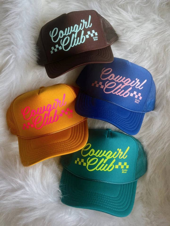 Cowgirl Club Trucker Hat for wholesale by Wilder Made