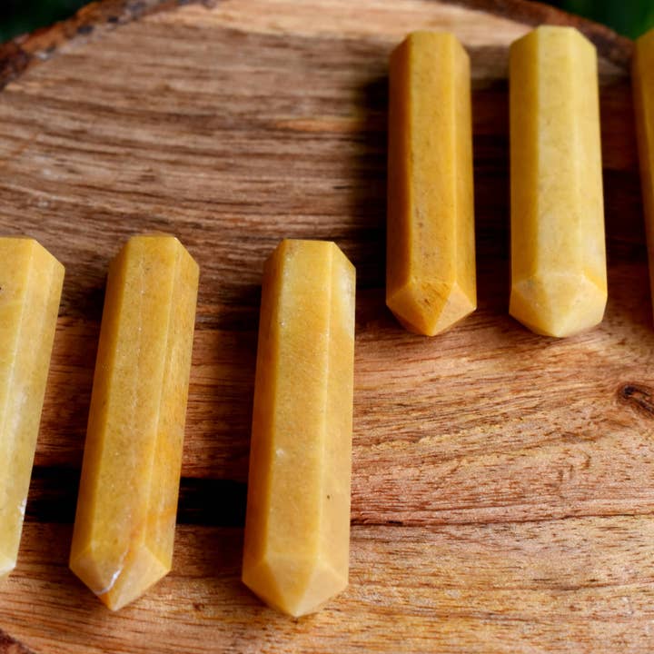 Soothing Crystals - Wholesale Spiritual Stone/Crystal - Crystal Points | Yellow Aventurine | Double Point Crystal2