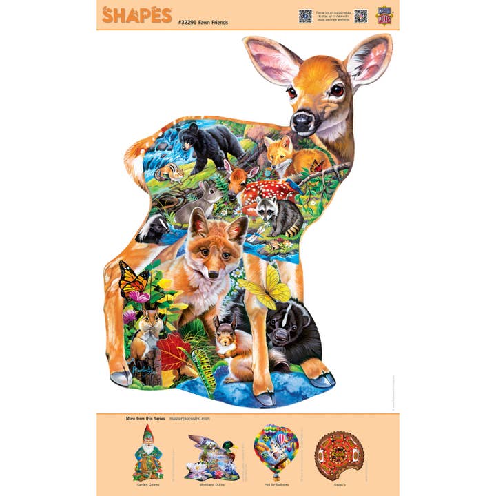 Masterpieces Puzzles - Wholesale Puzzle - Kids - Shapes - Fawn Friends 500 Piece Puzzle