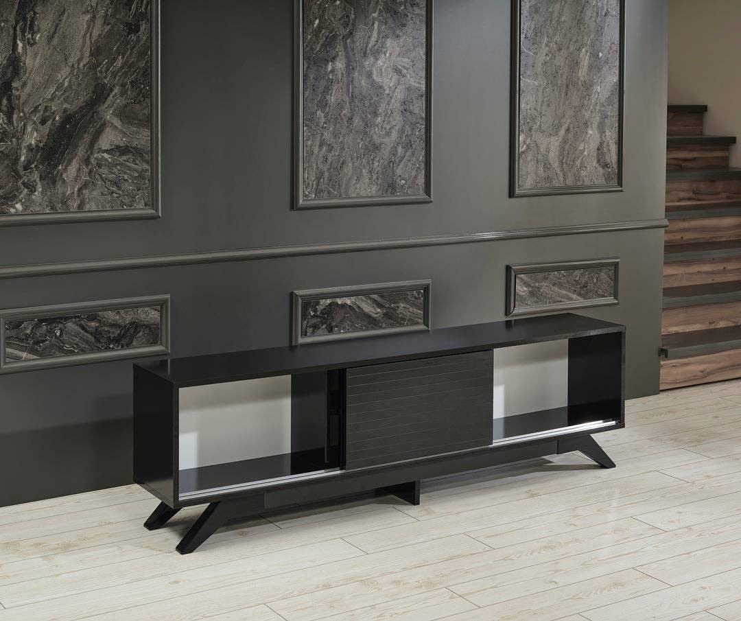 Luxia Tv Stand Black for wholesale on Faire21
