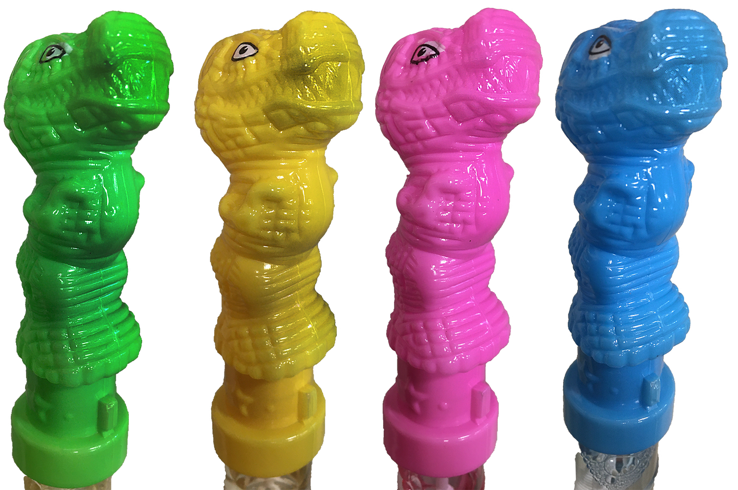 Texas Toy Distribution - Vendita all'ingrosso Bolle di sapone - Bambini - Set di bacchette a bolle di dinosauro, set di 24 bacchette in 4 colori3