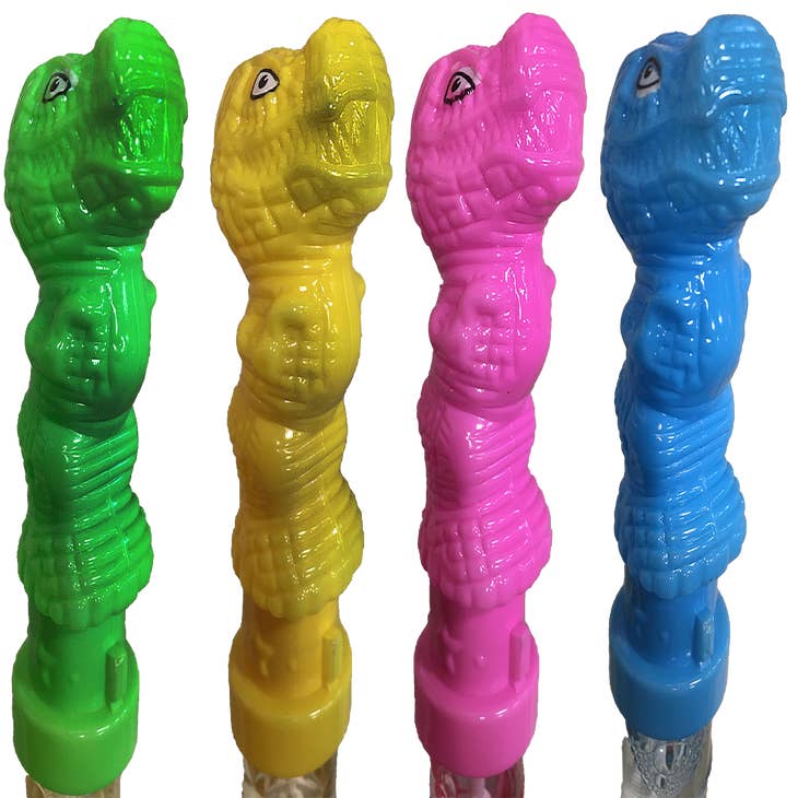 Ensemble de présentoir de baguettes à bulles de dinosaure, x24 baguettes en  4 couleurs en vente B2B pour votre magasin