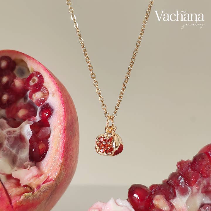Pomegranate Cubic Zirconia Necklace for wholesale by Vachana