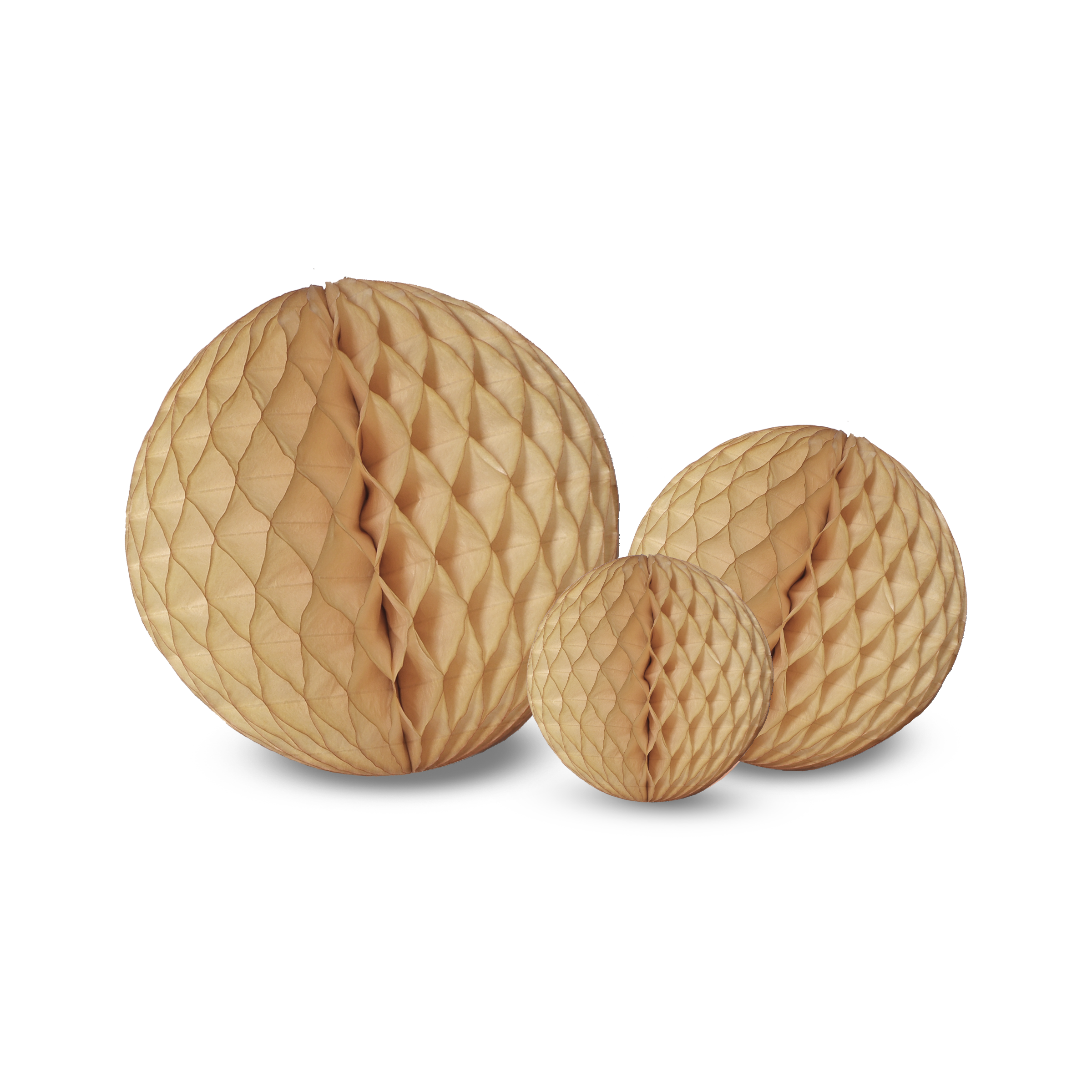 studio THIE - Vente Décalcomanie – décorations de fête - Trio de boules alvéolées en papier8