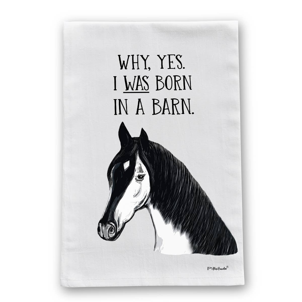 Pithitude - Wholesale Tea Towel - Barn Horse Dish Towel0
