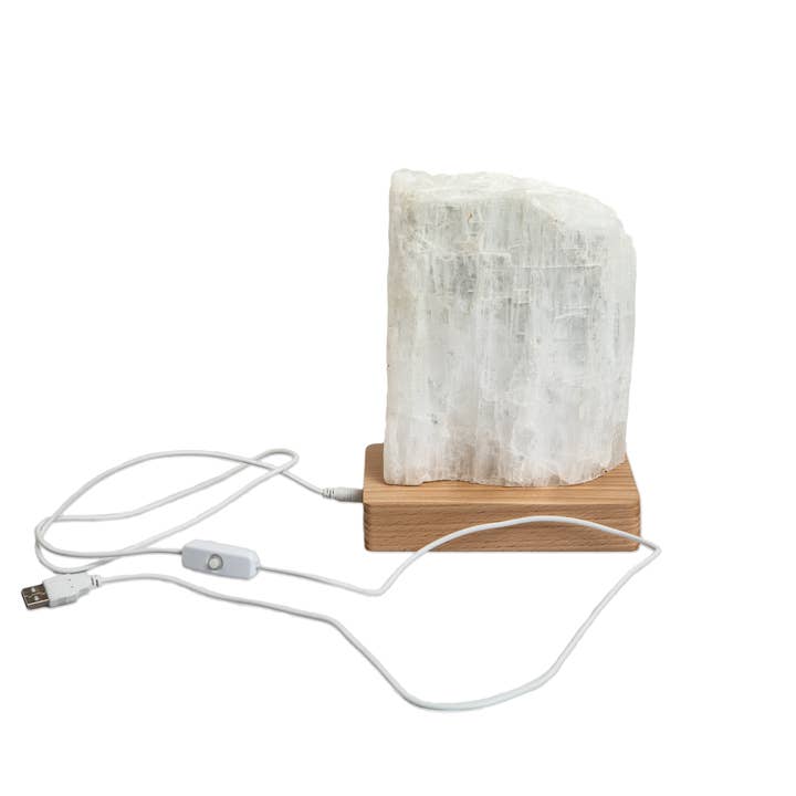 Sugarboo & Co - Wholesale Spiritual Stone/Crystal - Large Selenite LED Lamp1