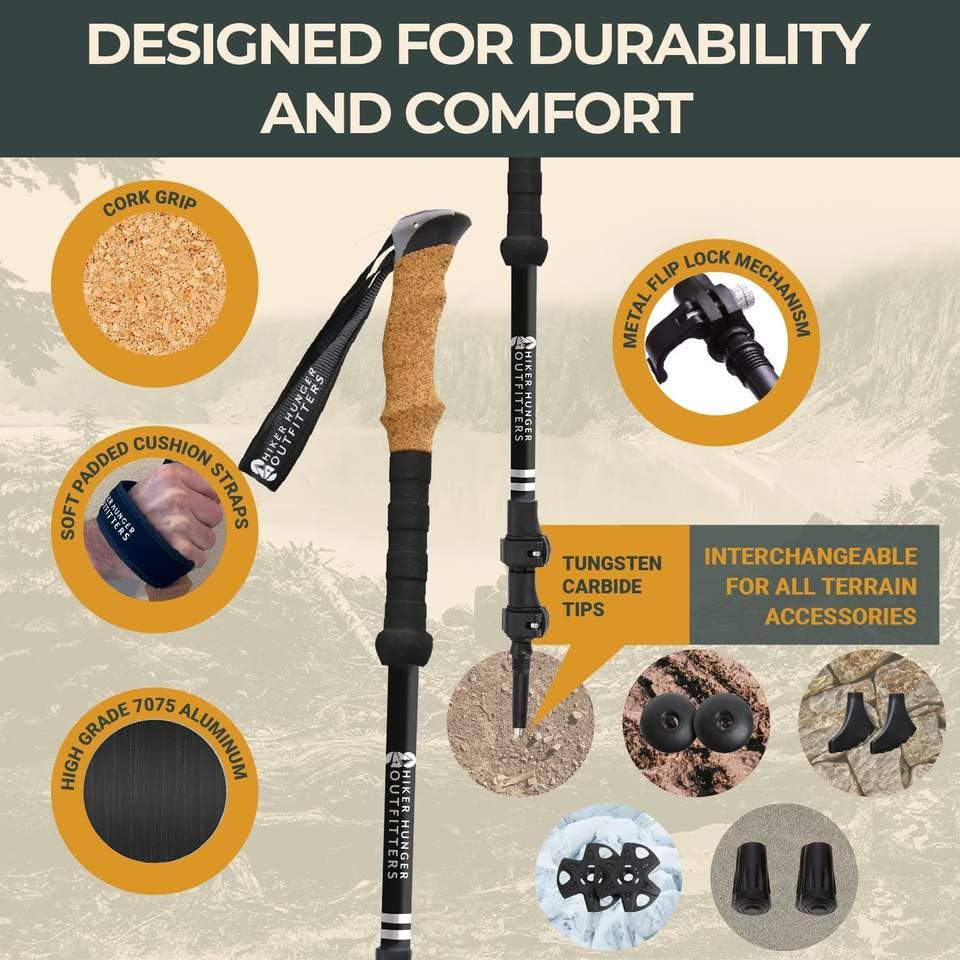 VIGOR - Wholesale Sporting Accessories - Natural Cock Collapsible and Telescopic Walking Sticks  Carb5