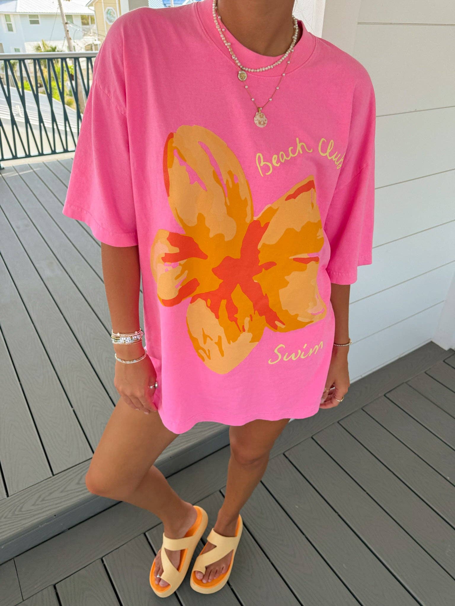 The Beach Club - Wholesale Tunic - Women's - Beach Club Swim Tee1