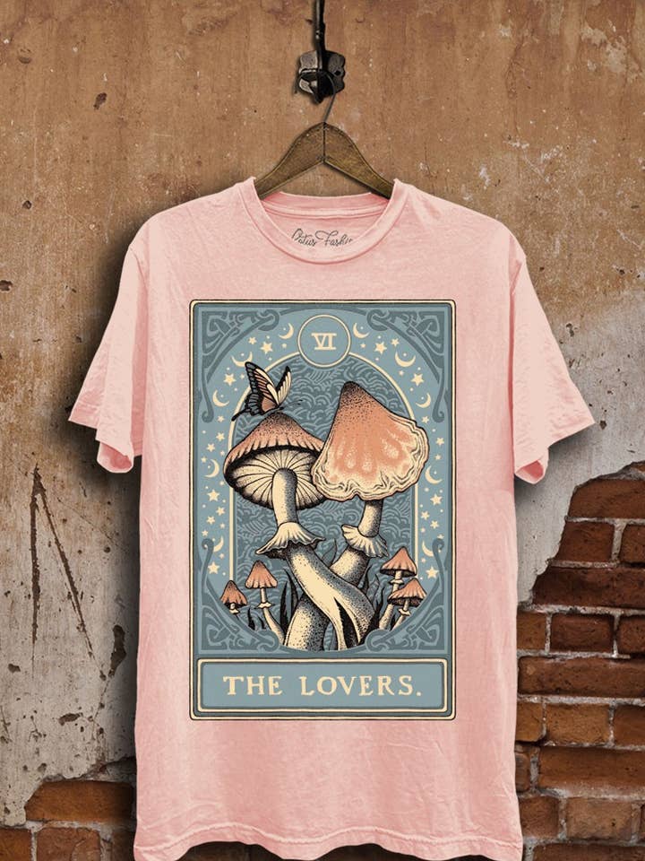 Top Gráfico de Cogumelos The Lovers por atacado de Lotus Fashion Collection