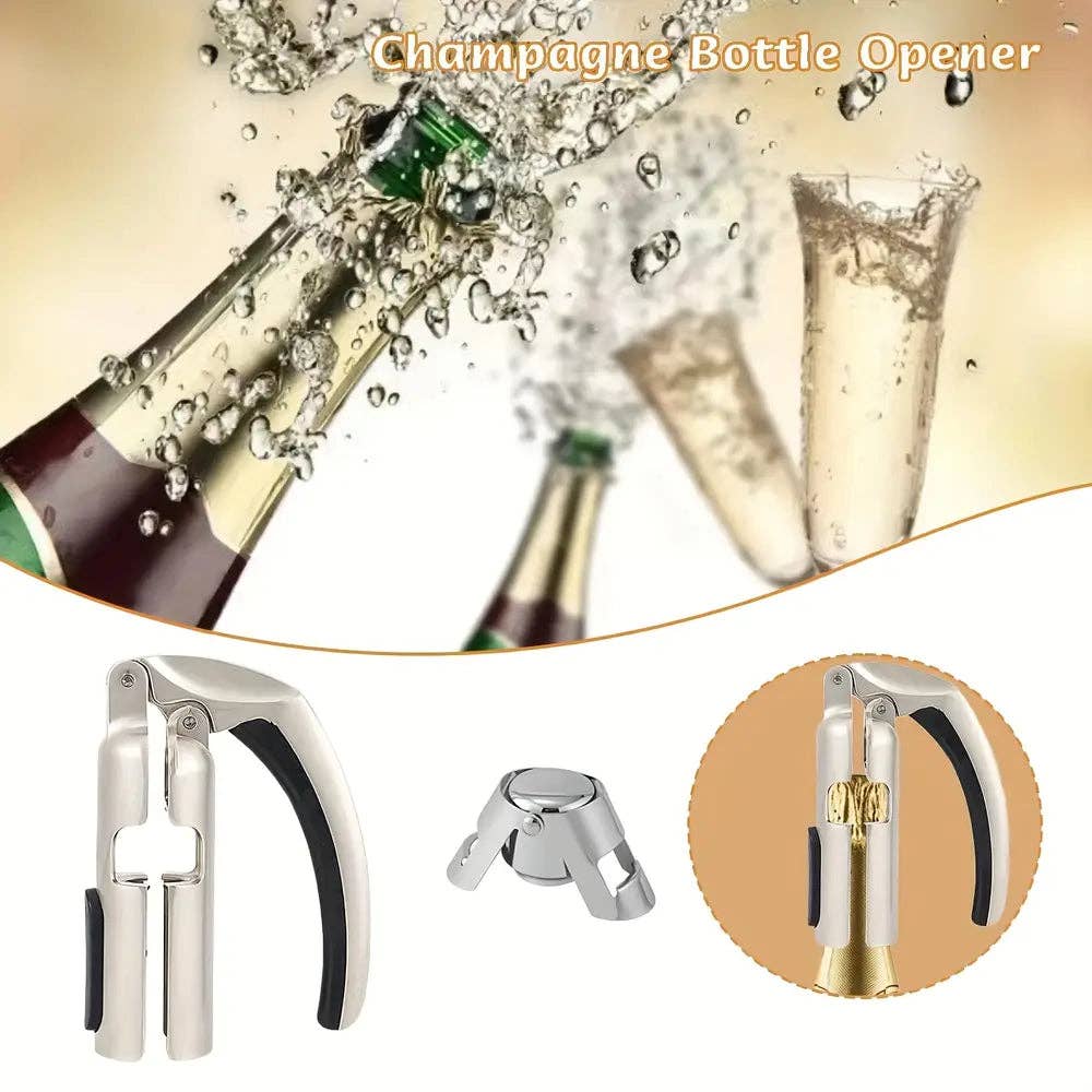 Huis Van Merken - Wholesale Bottle/Wine Opener - Champagne Opener Set, Sparkling Beverage Cork Remover2