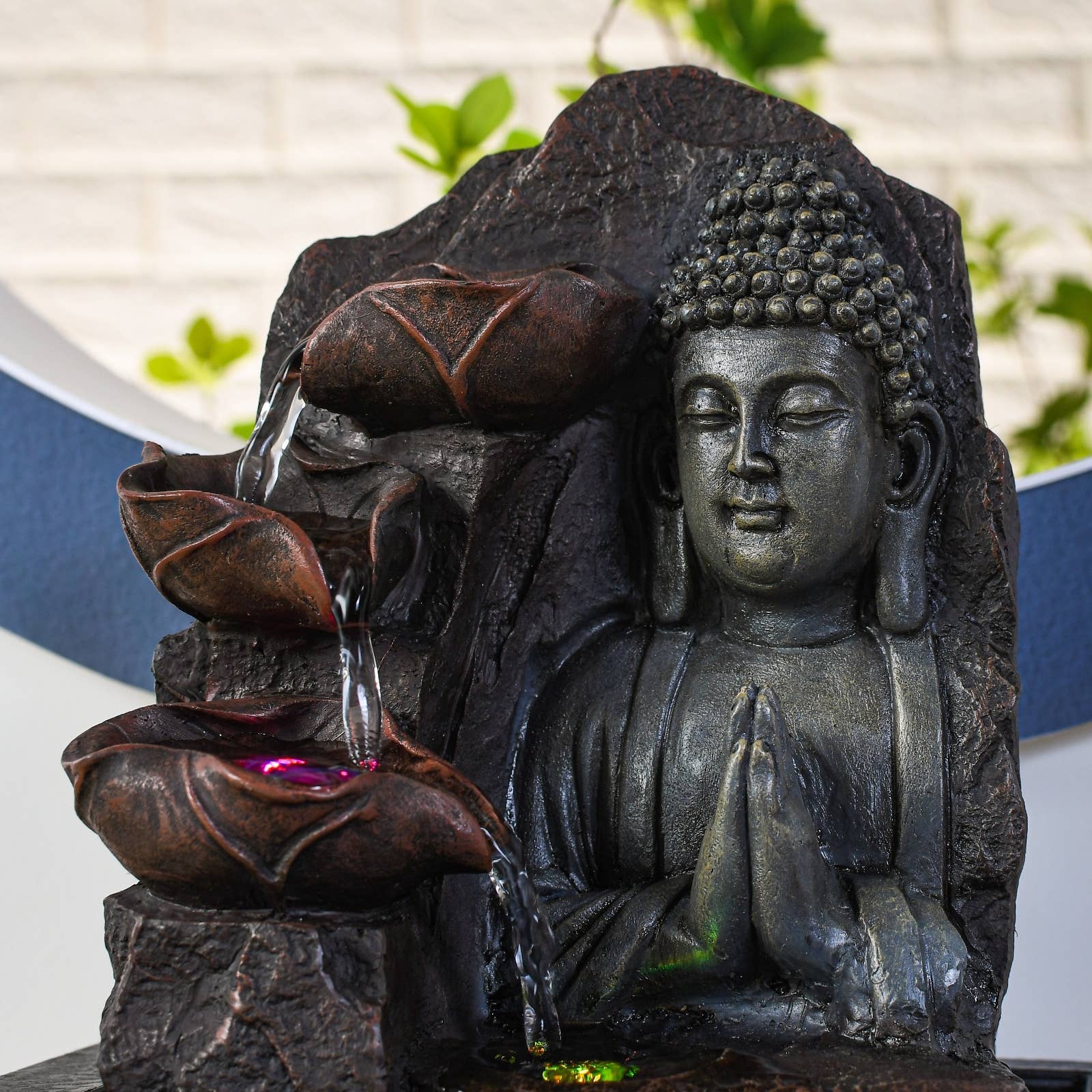 Zen'Arôme – Ornamento por atacado – Fonte Buddha Spiritualidade - Atmosfera Zen com Luzes LED14