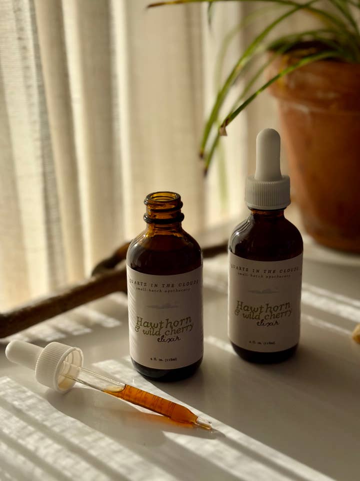 Hawthorn Berry & Wild Cherry Elixir - Respiratory Support for wholesale by Quartz in the Clouds